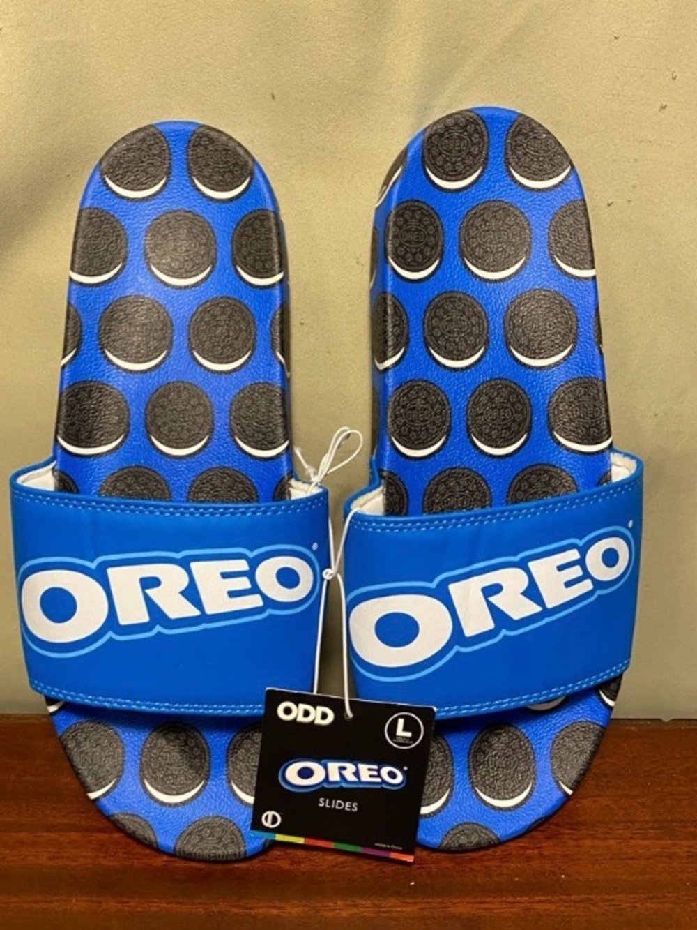 Oreo Cookies Slip On Slide Shower Sandals     L  M 9-10.5 / Wmns  10.5-12 NWT